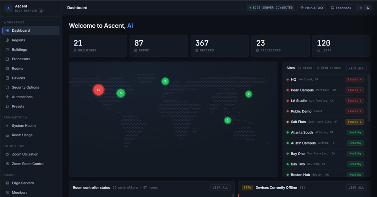 Ascent: One Platform for Every Crestron Room